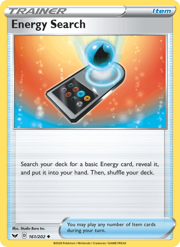Energy Search, card 161 from Sword & Shield