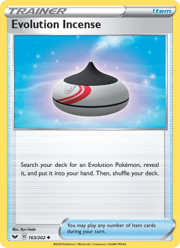Evolution Incense, card 163 from Sword & Shield