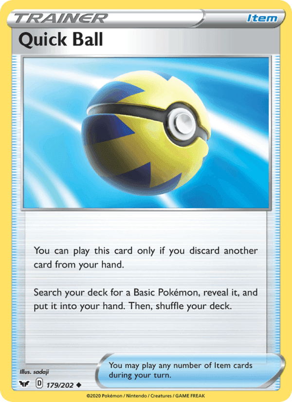Quick Ball, card 179 from Sword & Shield