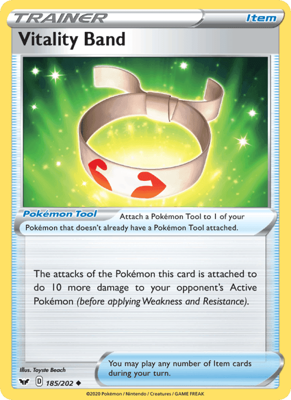 Vitality Band, card 185 from Sword & Shield