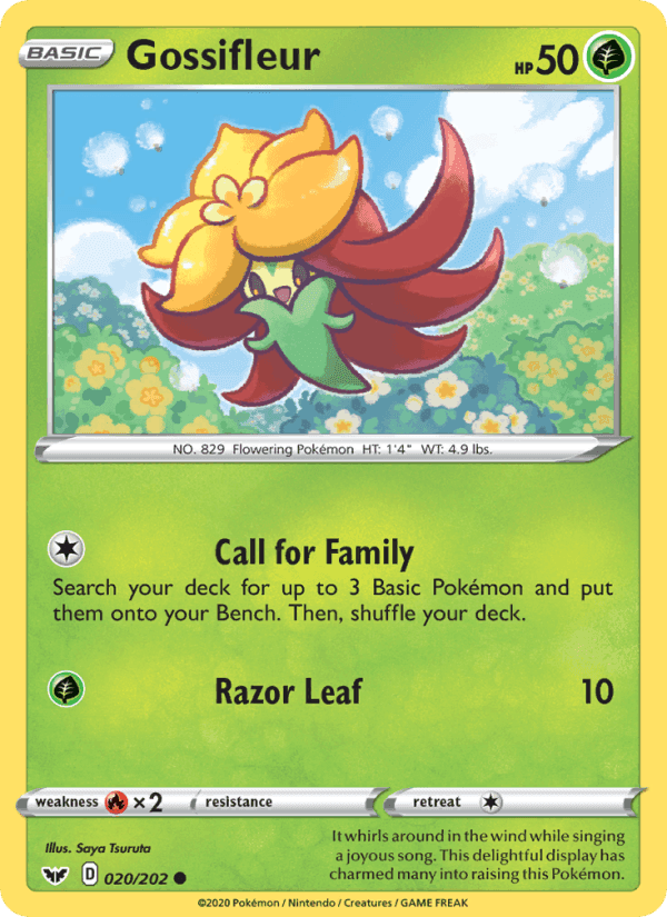 Gossifleur, card 20 from Sword & Shield