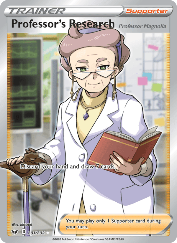 Professor's Research (Professor Magnolia), card 201 from Sword & Shield
