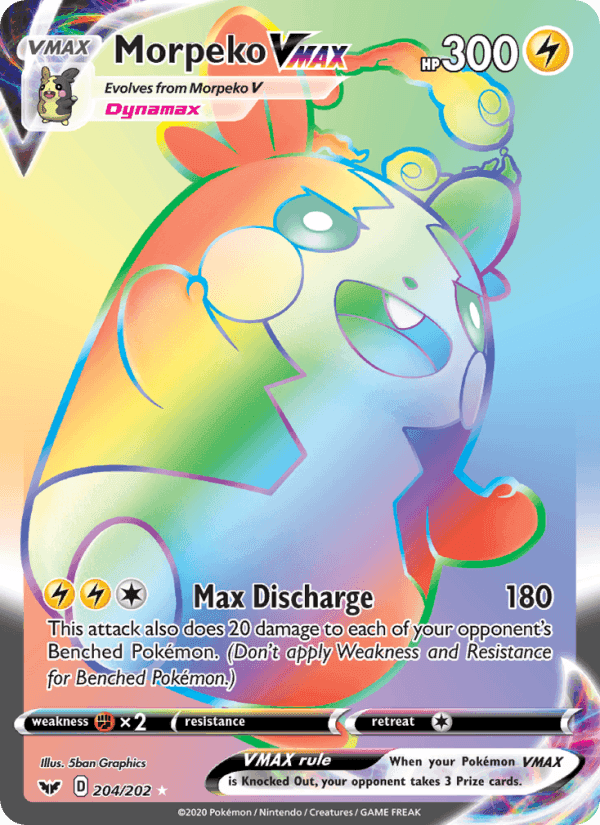 Morpeko VMAX, card 204 from Sword & Shield