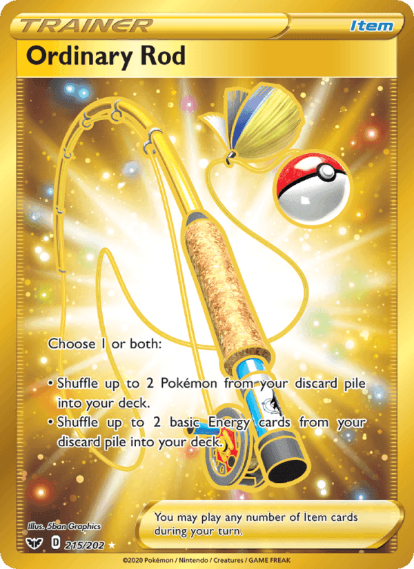 Ordinary Rod, card 215 from Sword & Shield