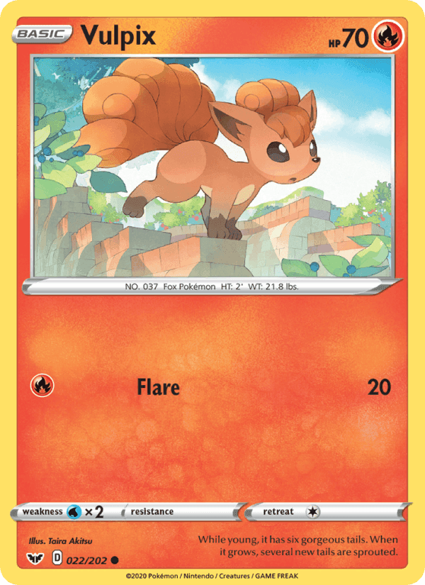 Vulpix, carta 22 di Sword & Shield