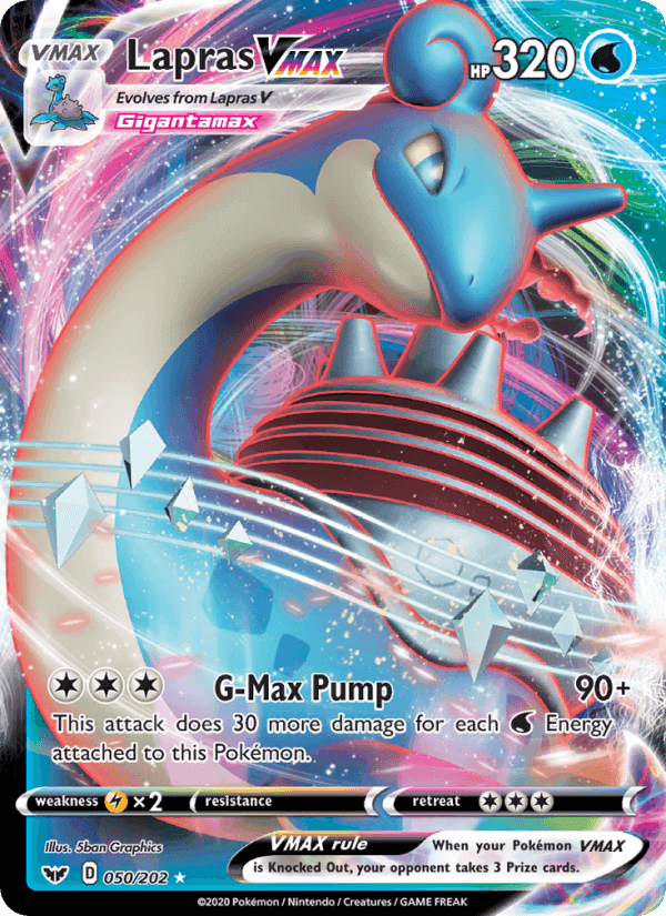 Lapras VMAX, card 50 from Sword & Shield
