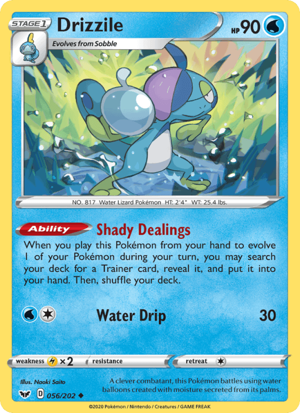 Drizzile, card 56 from Sword & Shield