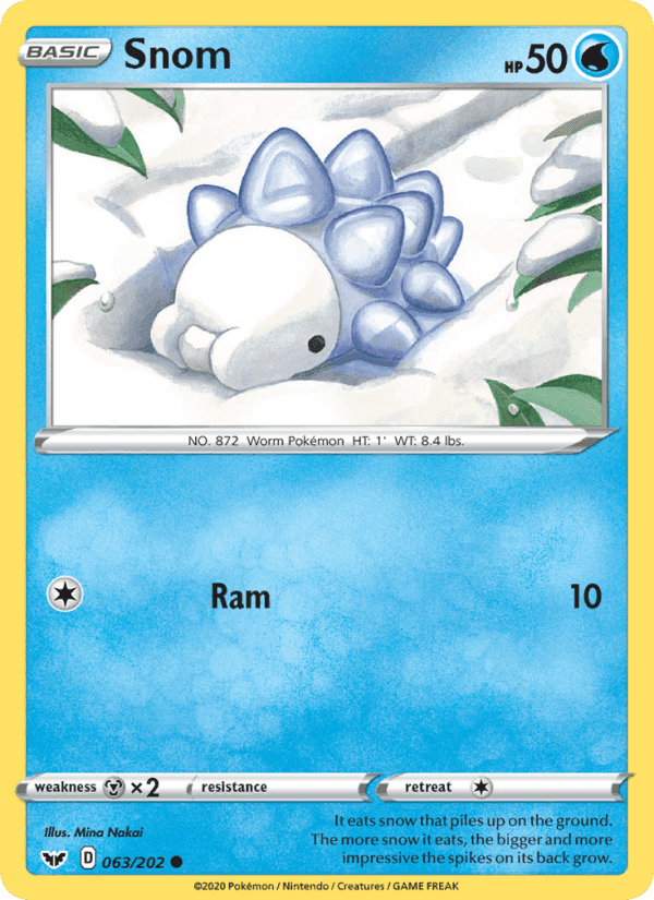 Snom, card 63 from Sword & Shield