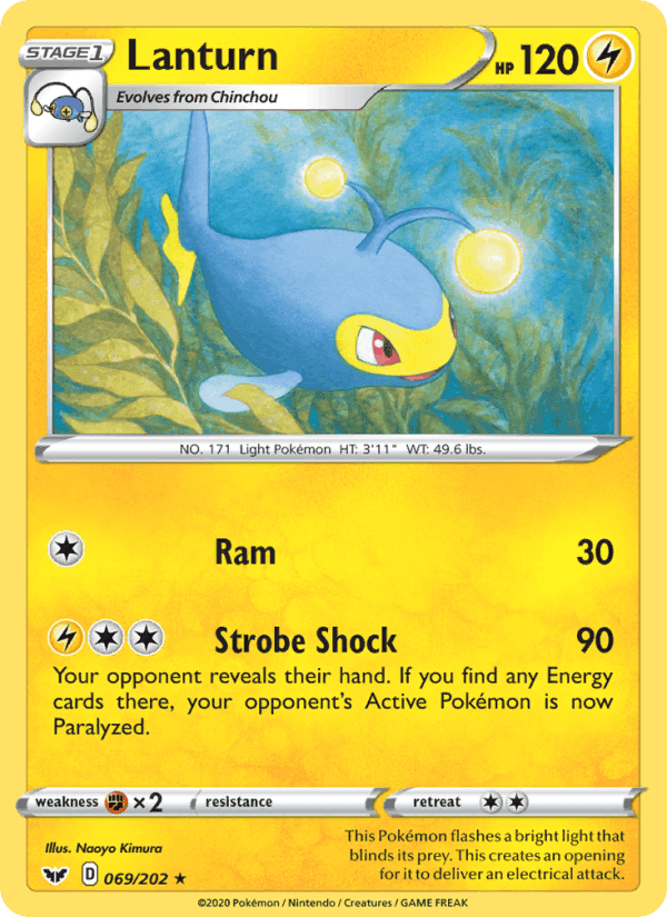 Lanturn, card 69 from Sword & Shield