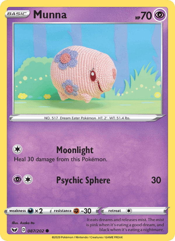 Munna, card 87 from Sword & Shield