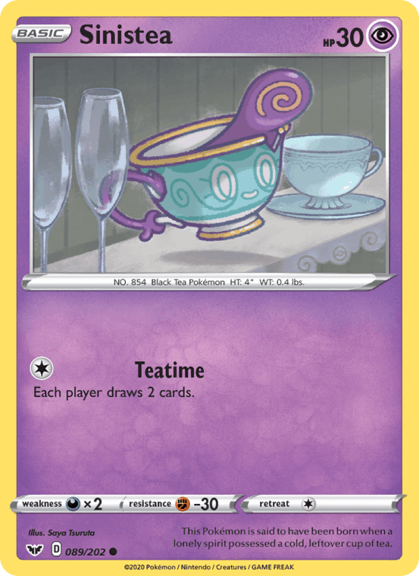 Sinistea, card 89 from Sword & Shield