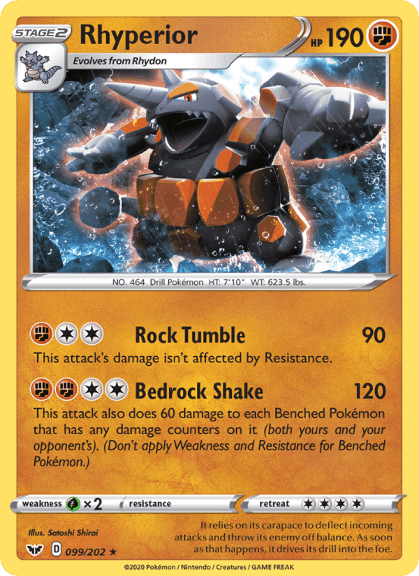 Sword & Shield の 99 番、Rhyperior