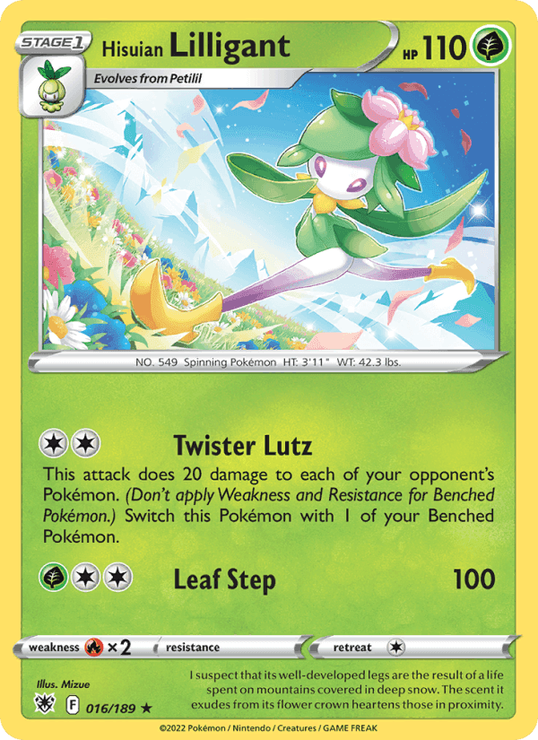 Hisuian Lilligant, card 016 from Astral Radiance