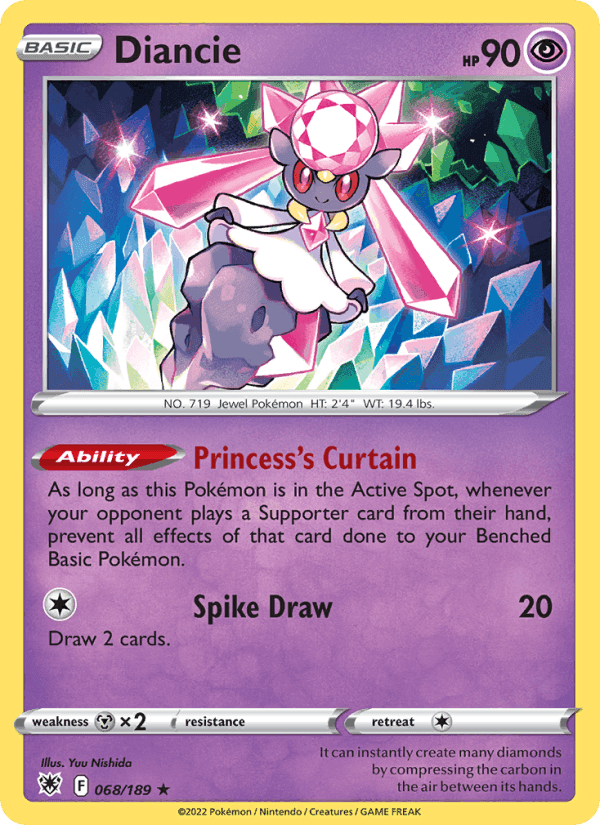 Diancie, card 068 from Astral Radiance