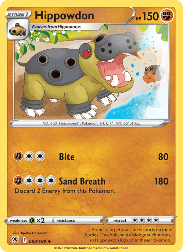 Hippowdon, card 080 from Astral Radiance