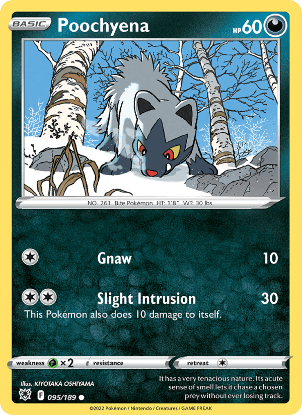 Poochyena, card 095 from Astral Radiance