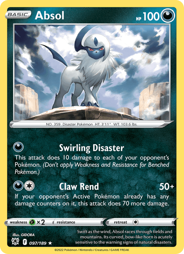 Absol, card 097 from Astral Radiance