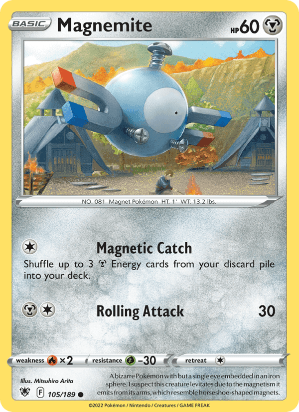 Magnemite, card 105 from Astral Radiance