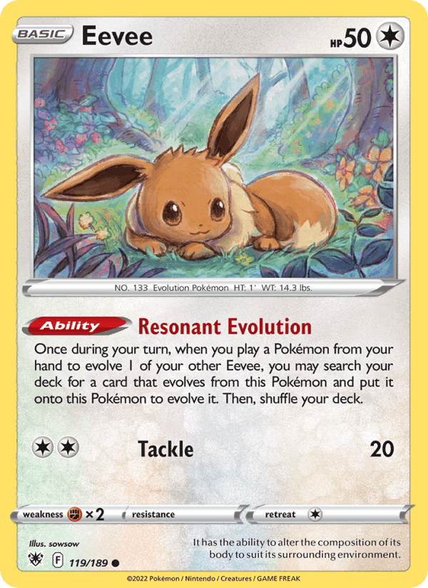 Eevee, card 119 from Astral Radiance