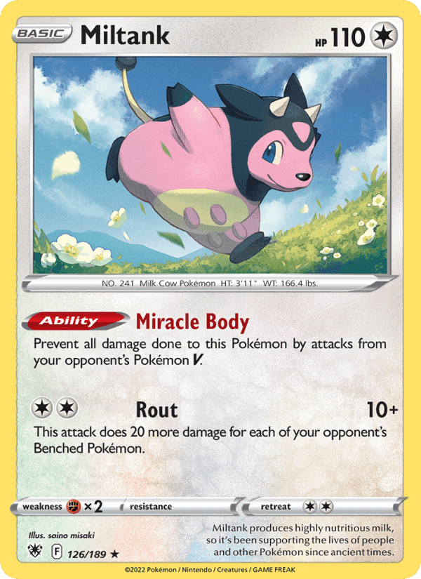 Miltank, card 126 from Astral Radiance