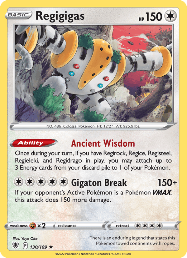 Regigigas, card 130 from Astral Radiance