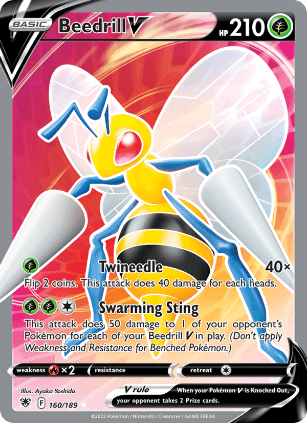 Beedrill V, card 160 from Astral Radiance