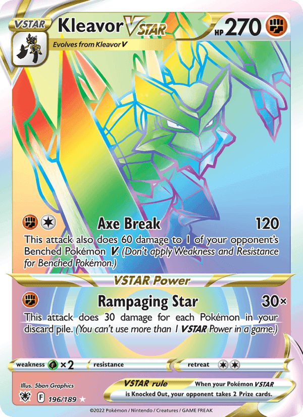 Kleavor VSTAR, card 196 from Astral Radiance