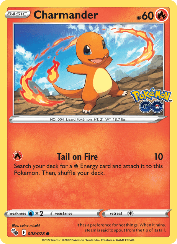 Charmander, card 008 from Pokémon GO