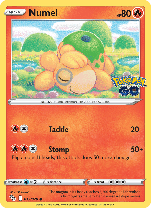 Numel, carta 013 di Pokémon GO