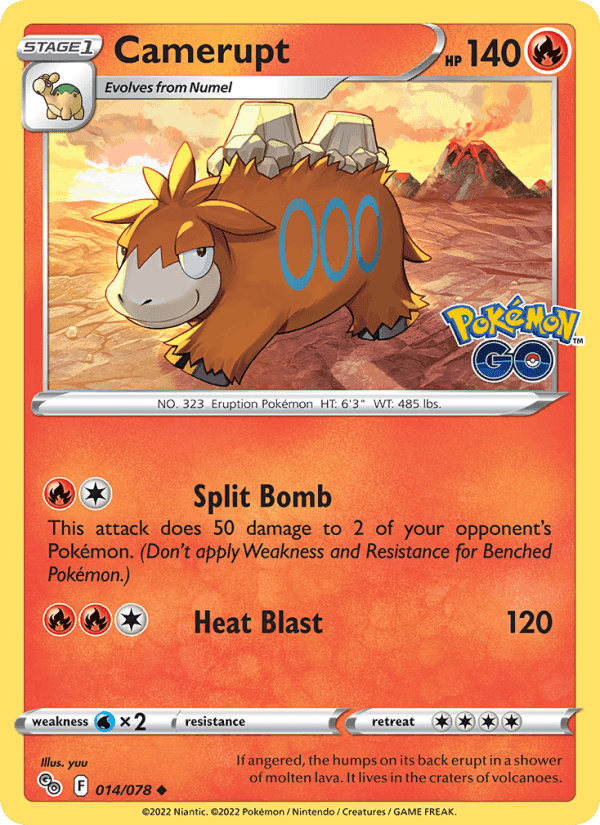 Camerupt, card 014 from Pokémon GO