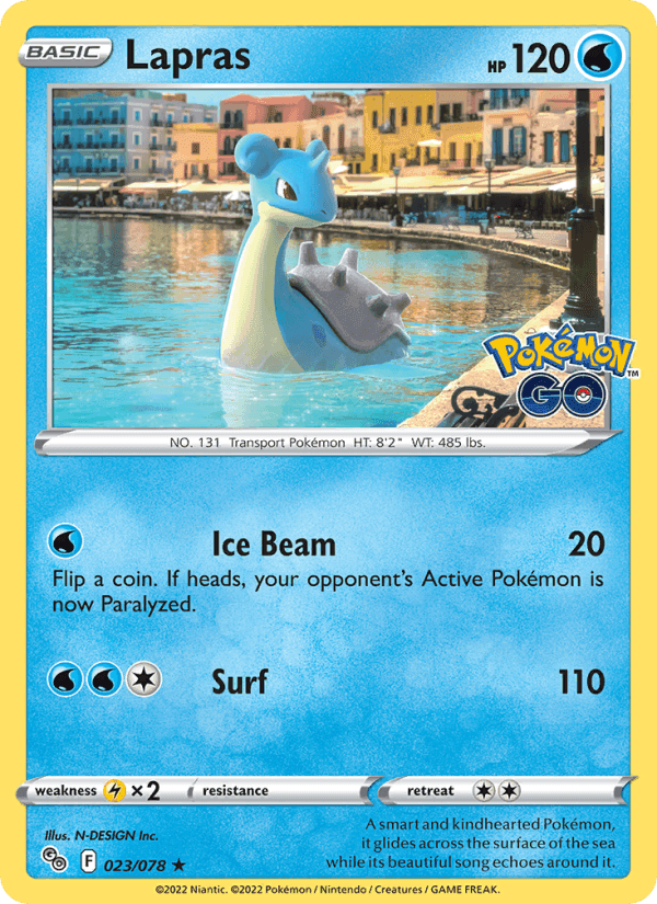 Lapras, card 023 from Pokémon GO