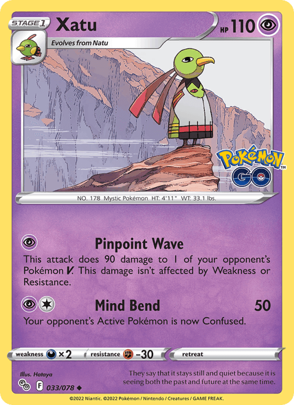Xatu, carta 033 di Pokémon GO