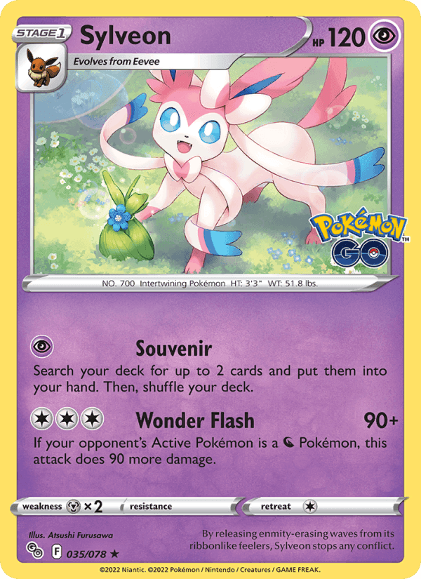 Sylveon, card 035 from Pokémon GO