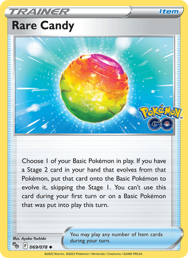 Rare Candy, card 069 from Pokémon GO