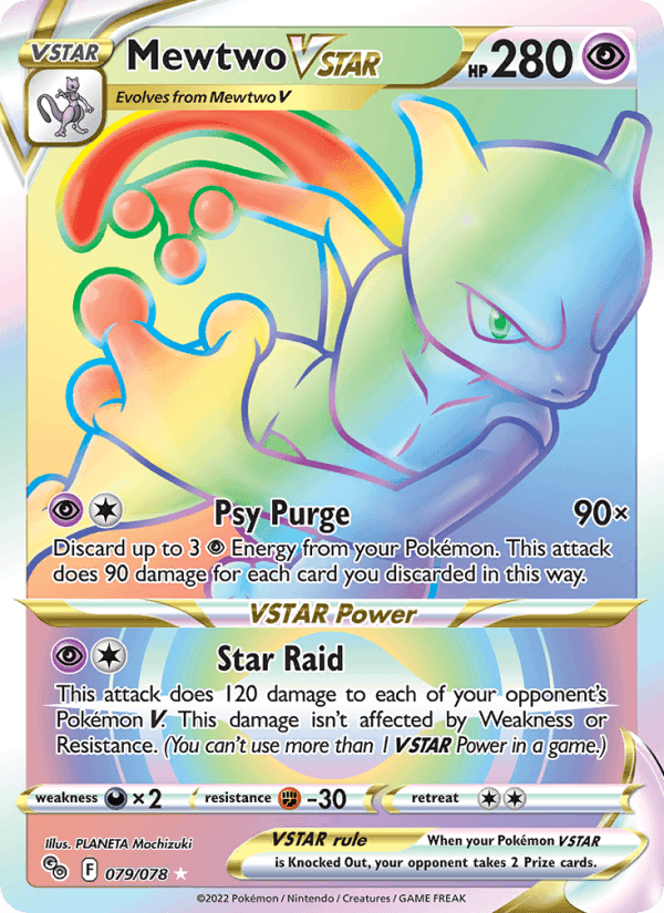 Mewtwo VSTAR, card 079 from Pokémon GO