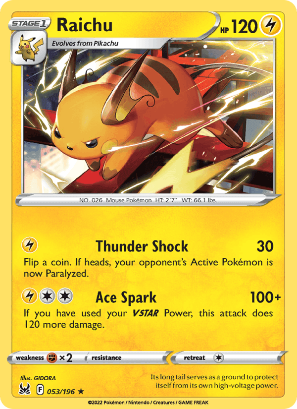Lost Origin の 053 番、Raichu