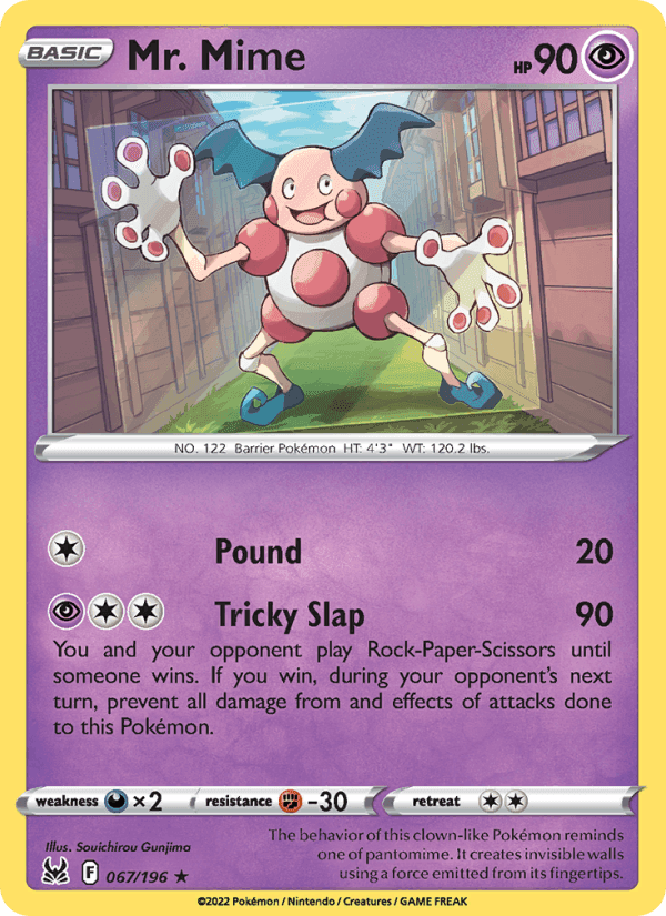 Mr. Mime, card 067 from Lost Origin