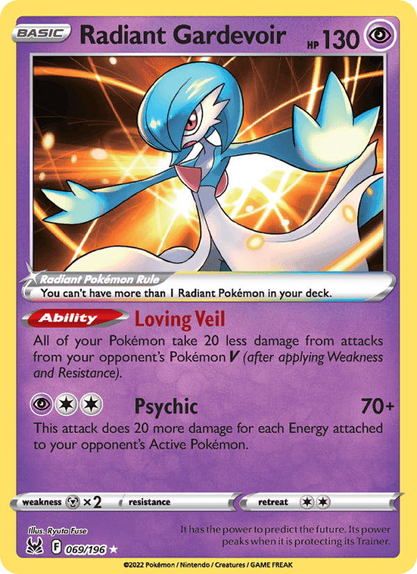 Radiant Gardevoir, card 069 from Lost Origin
