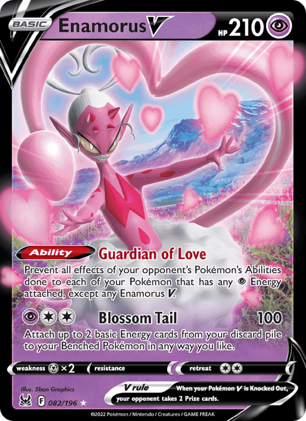 Enamorus V, card 082 from Lost Origin