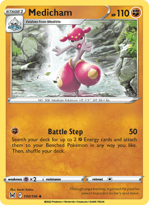 Medicham, card 100 from Lost Origin