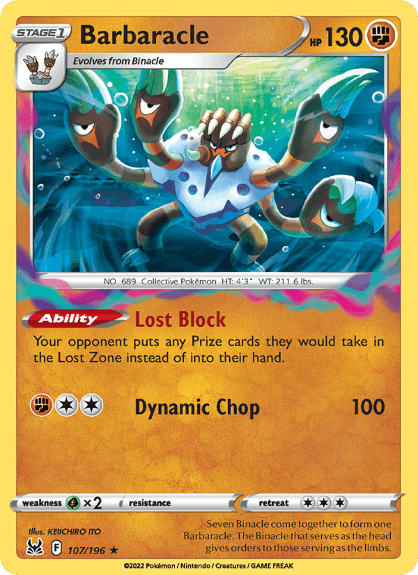 Barbaracle, card 107 from Lost Origin