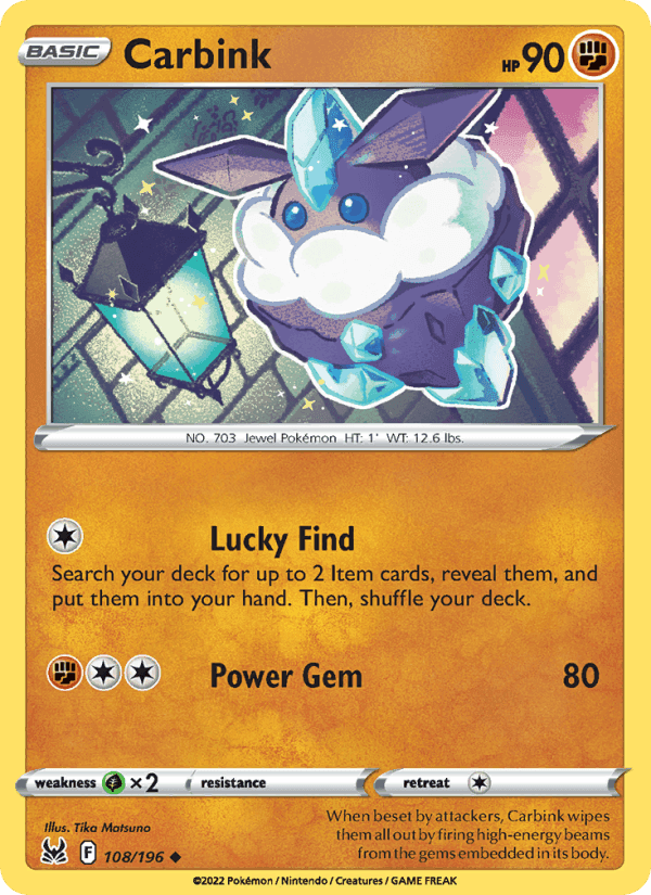Carbink, card 108 from Lost Origin