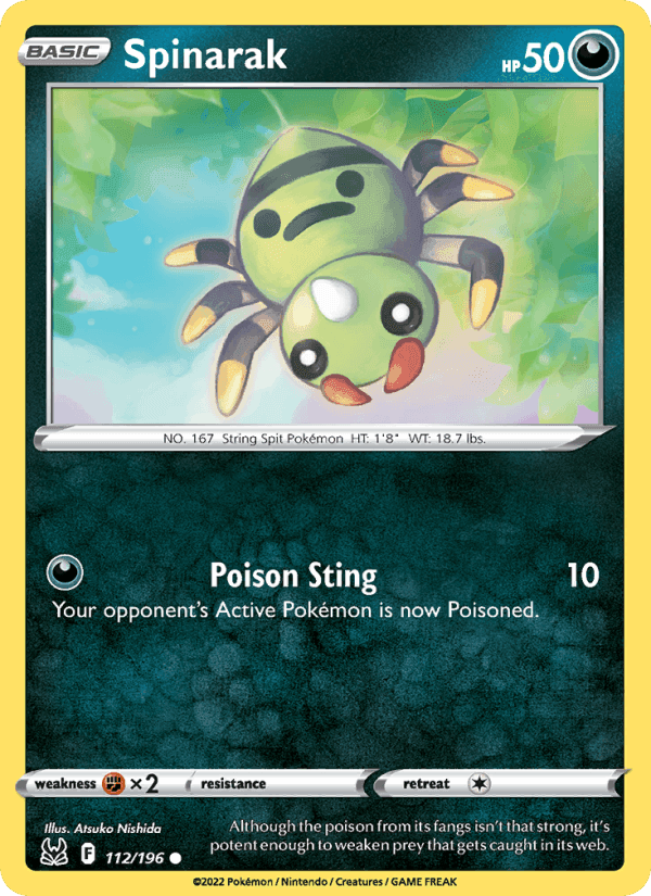 Spinarak, card 112 from Lost Origin