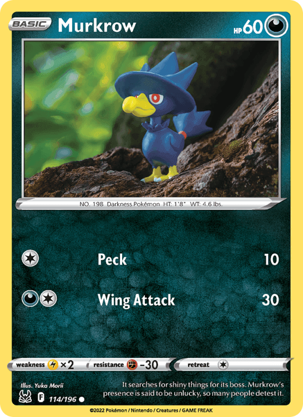Murkrow, card 114 from Lost Origin