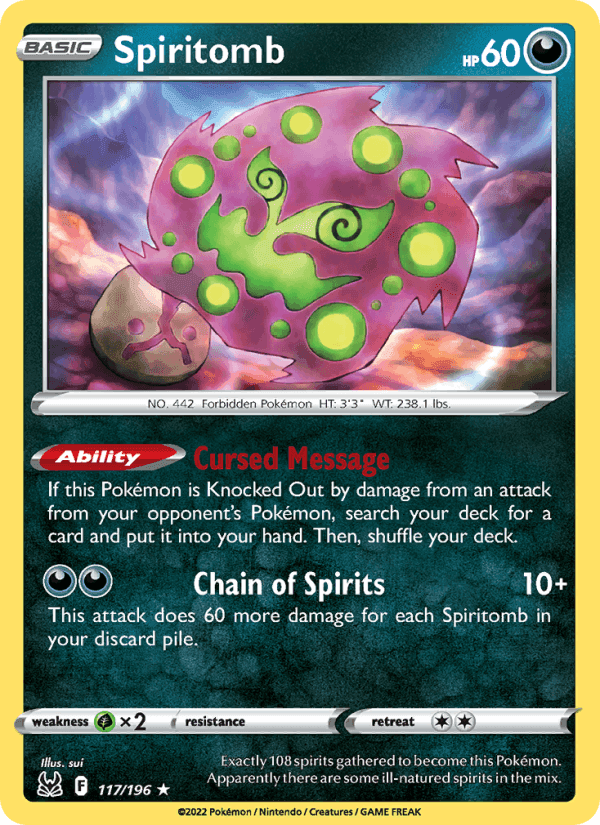 Spiritomb, card 117 from Lost Origin
