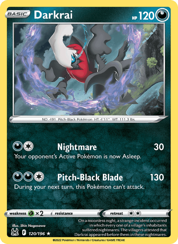 Darkrai, card 120 from Lost Origin