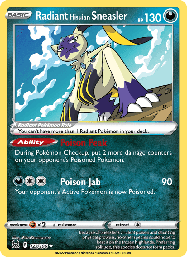 Radiant Hisuian Sneasler, card 123 from Lost Origin