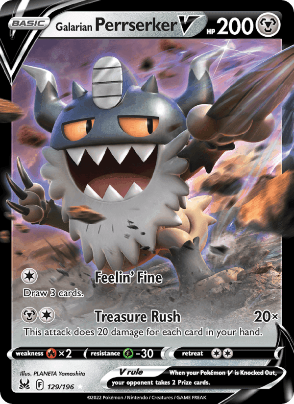 Lost Origin の 129 番、Galarian Perrserker V
