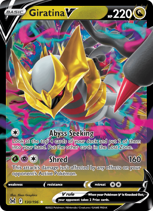 Giratina V, card 130 from Lost Origin