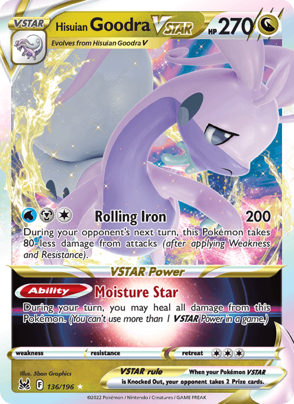 Hisuian Goodra VSTAR, card 136 from Lost Origin